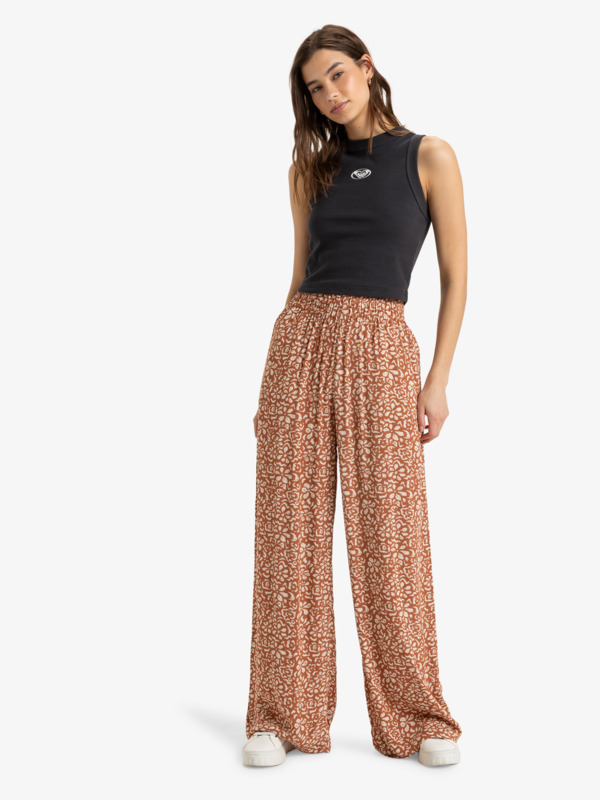 4 Forever And A Day - Wide Leg Pant for Women Brown ERJNP03586 Roxy