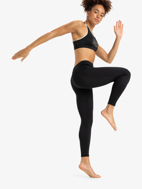 7 Everyday Flow - Legging sportivi da Donna Black ERJNP03590 Roxy