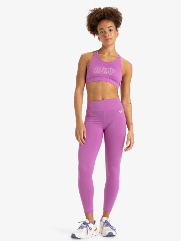 6 Everyday Flow - Leggings de desporto para Mulher Pink ERJNP03590 Roxy