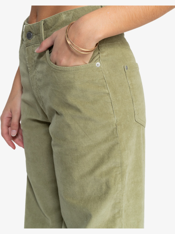 6 Surf On Cloud - Fixed Waist Pants for Women Green ERJNP03607 Roxy