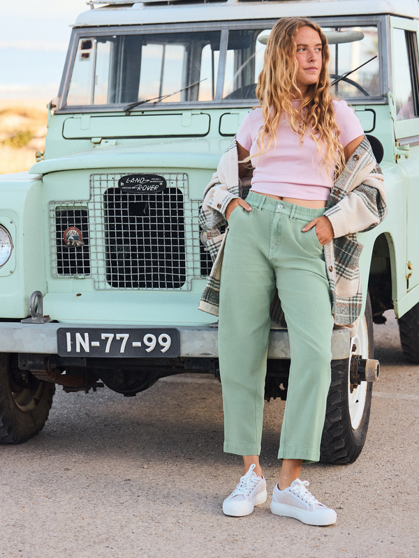 0 Break My Soul - Elastic Waist Pants for Women Green ERJNP03621 Roxy