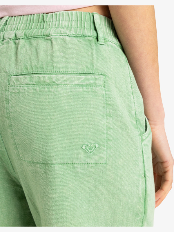 7 Break My Soul - Elastic Waist Pants for Women Green ERJNP03621 Roxy