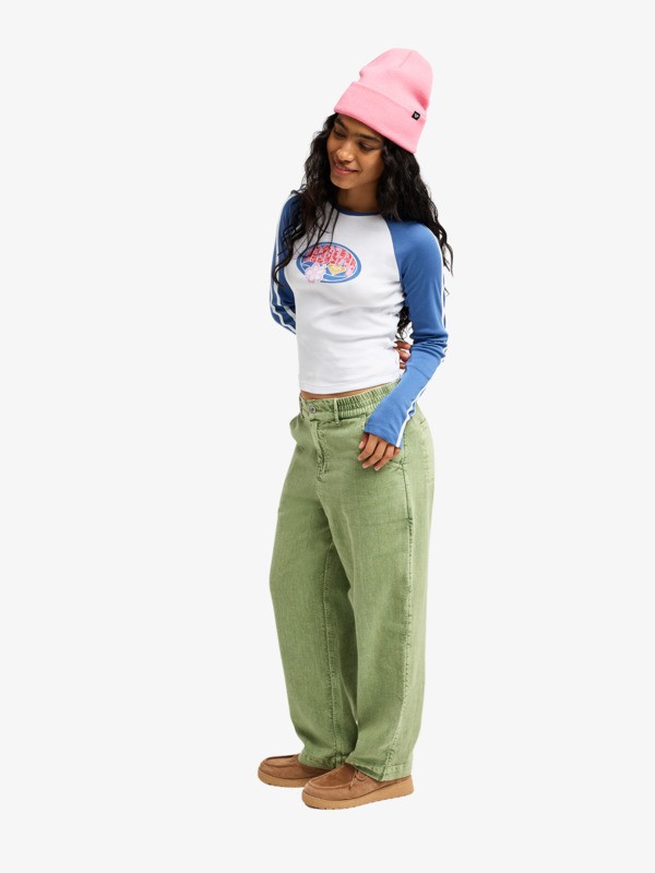 1 Break My Soul - Hose mit elastischem Bund f&uuml;r Frauen Gr&uuml;n ERJNP03621 Roxy