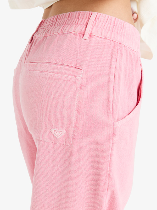 6 Break My Soul - Elastic Waist Pants for Women Pink ERJNP03621 Roxy