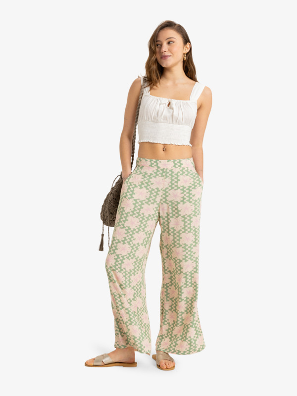 0 Midnight Avenue - Wide Leg Pants for Women Green ERJNP03623 Roxy