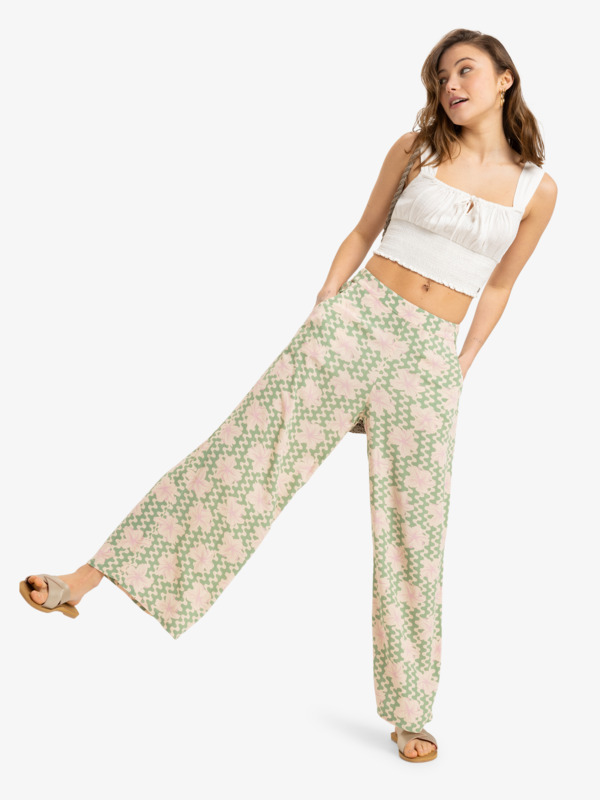 3 Midnight Avenue - Wide Leg Pants for Women Green ERJNP03623 Roxy