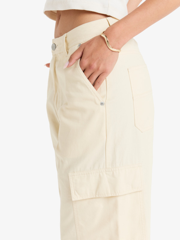 10 Left Again - Cargo Pants for Women Beige ERJNP03625 Roxy