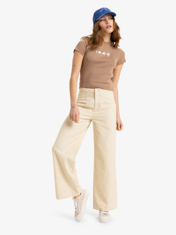 3 Winter Around - Corduroy Pants for Women Beige ERJNP03634 Roxy