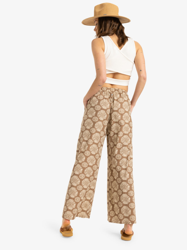 4 Midnight Avenue - Elastic Waist Pants for Women Brown ERJNP03637 Roxy