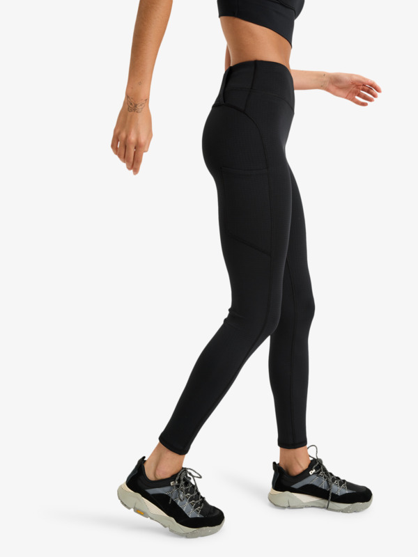 1 Waves Of Warmth - Leggings técnicas para Mulher Preto ERJNP03671 Roxy