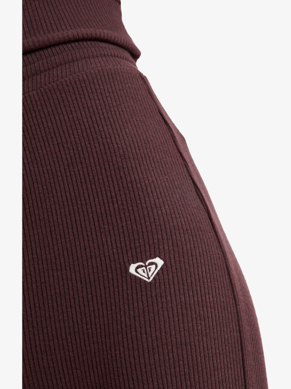 4 Rise & Vibe New Rib Wide Leg - Pantaloni sportivi da Donna Red ERJNP03673 Roxy
