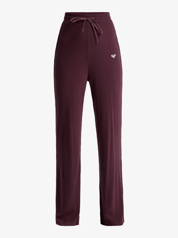 0 Rise & Vibe New Rib Wide Leg - Pantaloni sportivi da Donna Red ERJNP03673 Roxy