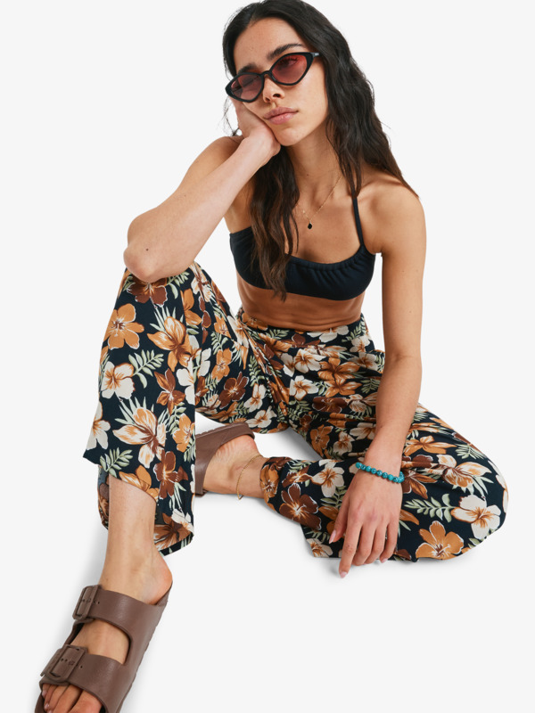 0 Midnight Avenue - Crepe Trousers for Women Brown ERJNP03683 Roxy
