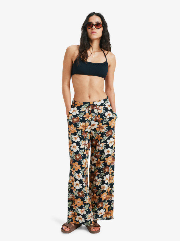 1 Midnight Avenue - Crepe Trousers for Women Brown ERJNP03683 Roxy