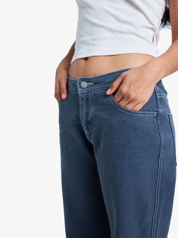 3 Chloe Kim Pop Stitch - Pantalón recto y holgado para mujer Negro ERJNP03687 Roxy