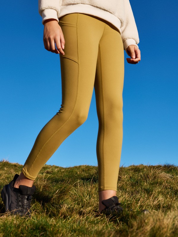 0 Heart Into It Ankle - Leggings deportivos para mujer Beige ERJNP03690 Roxy