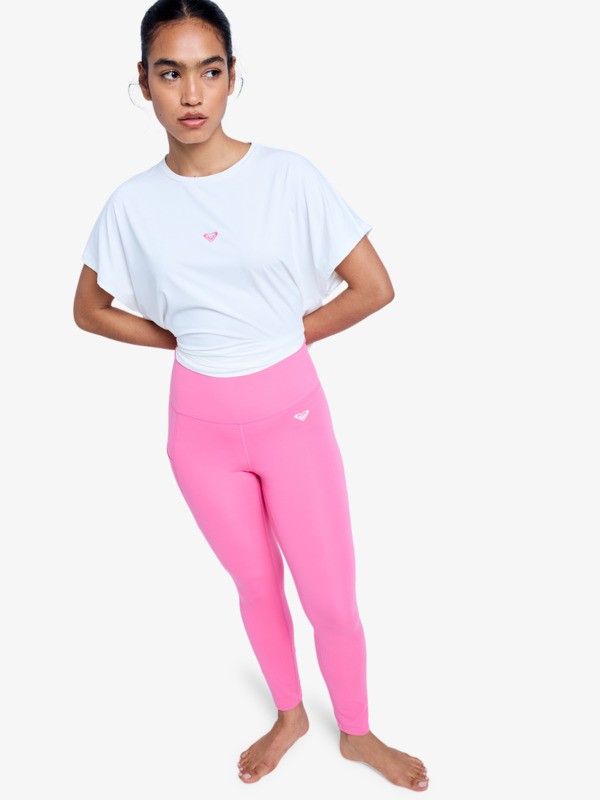 3 Heart Into It Ankle - Sport-Leggings f&uuml;r Frauen Rosa ERJNP03690 Roxy