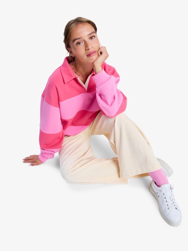 5 Lekeitio Knit - Easy Wear Pull On Corduroy Trousers for Women Beige ERJNP03691 Roxy
