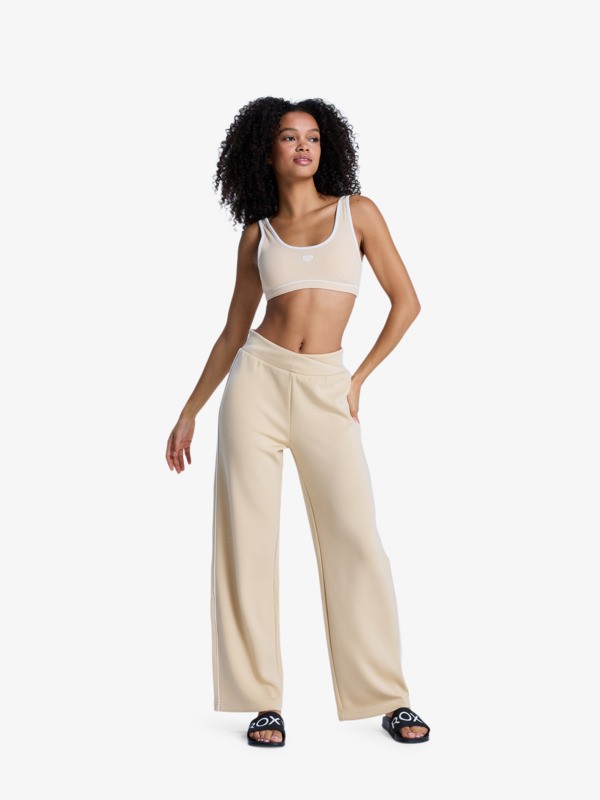 0 Rise & Vibe - Work-out broek voor Dames Beige ERJNP03693 Roxy