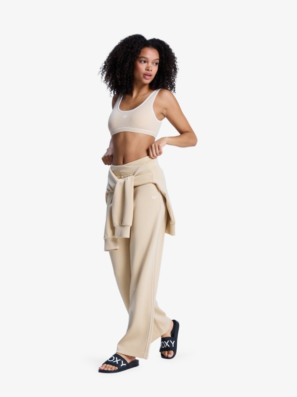 3 Rise & Vibe - Work-out broek voor Dames Beige ERJNP03693 Roxy