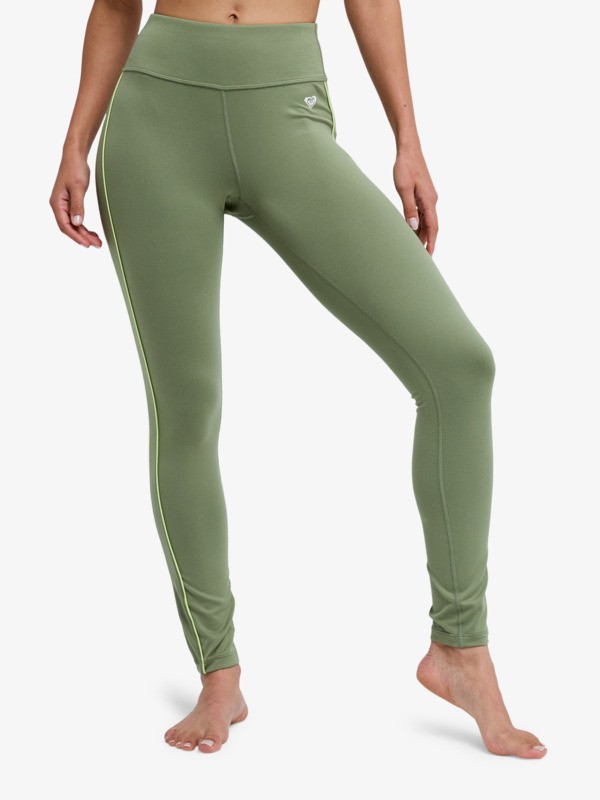 0 Everyday Flow - Legging de sport pour Femme Vert ERJNP03697 Roxy
