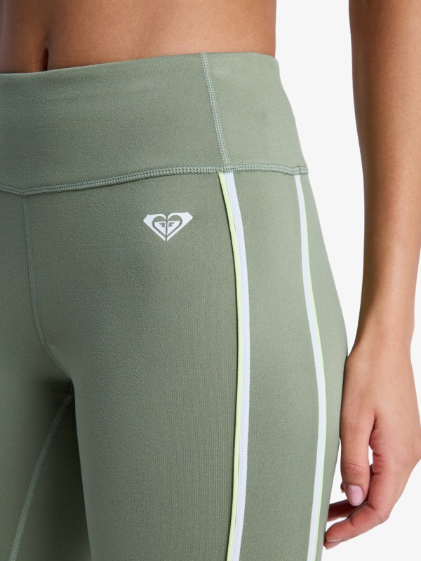 3 Everyday Flow - Legging de sport pour Femme Vert ERJNP03697 Roxy
