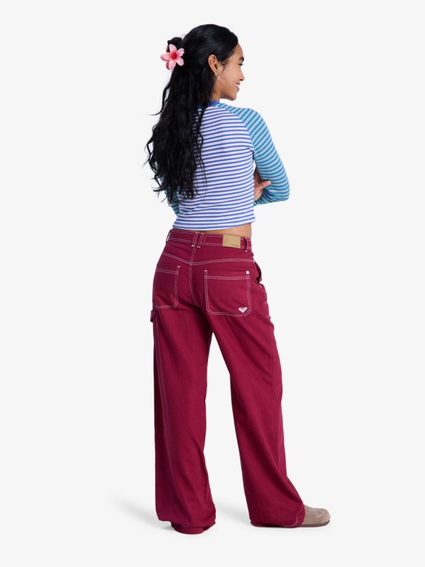 6 Howling Rails - Cal&ccedil;as estilo carpinteiro para Mulher Vermelho ERJNP03706 Roxy