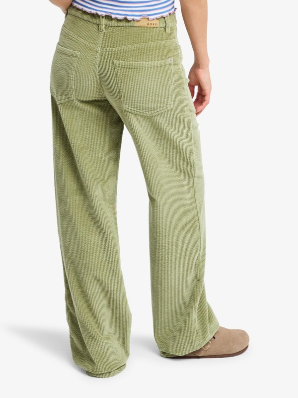 5 Dawn Patrol Corduroy - Pantalon en velours pour Femme Vert ERJNP03708 Roxy