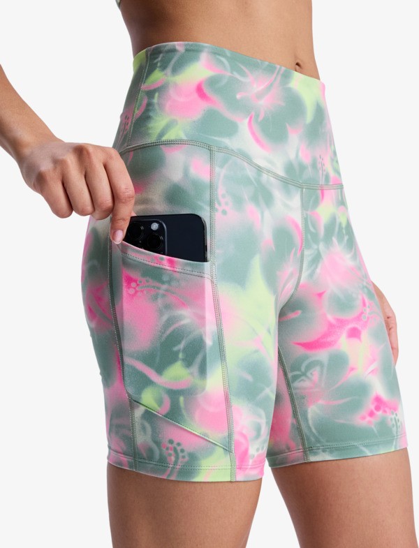 2 Heart Into It Biker Pt - Short deportivo estilo ciclista para mujer Verde ERJNS03440 Roxy