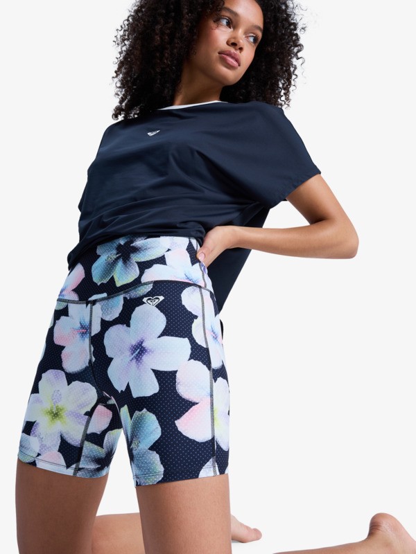 5 Heart Into It Biker Pt - Sport Biker Shorts for Women Black ERJNS03440 Roxy