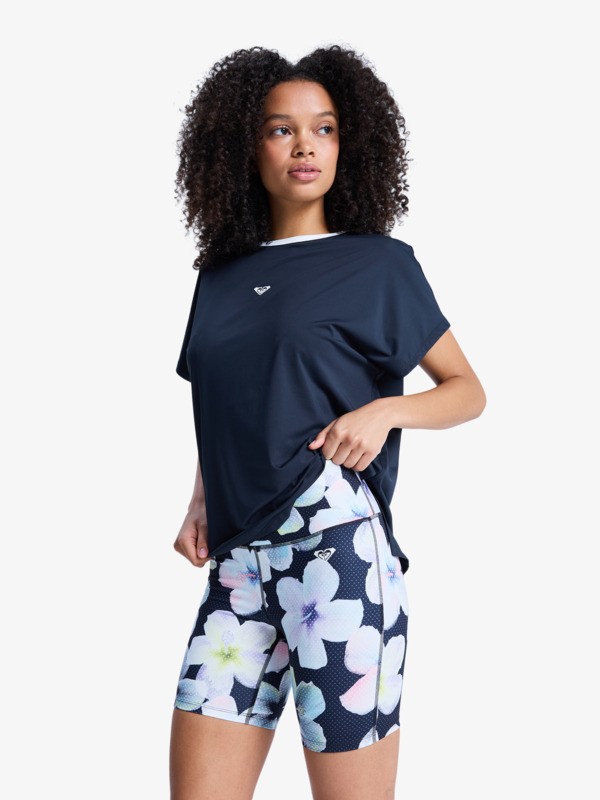 1 Heart Into It Biker Pt - Sport Biker Shorts for Women Black ERJNS03440 Roxy