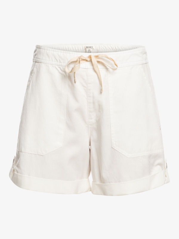 5 Sweetest Life - Elasticated Waist Casual Shorts for Women White ERJNS03495 Roxy