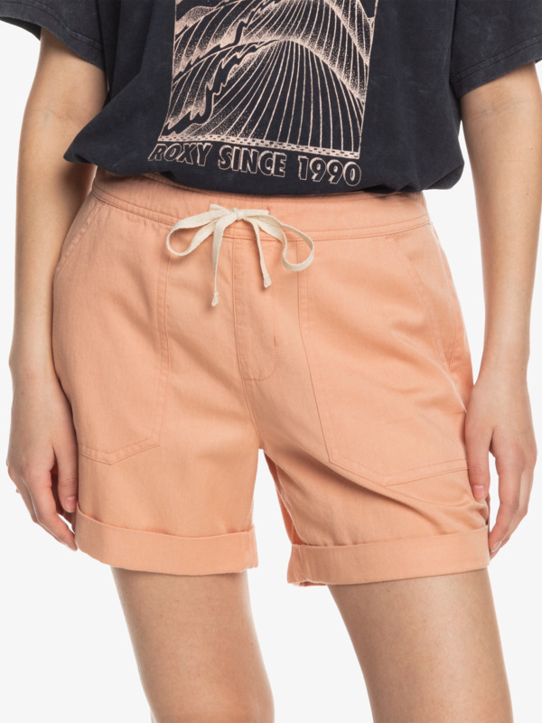 0 Sweetest Life - Short casual con cintura elástica para Mujer Beige ERJNS03495 Roxy