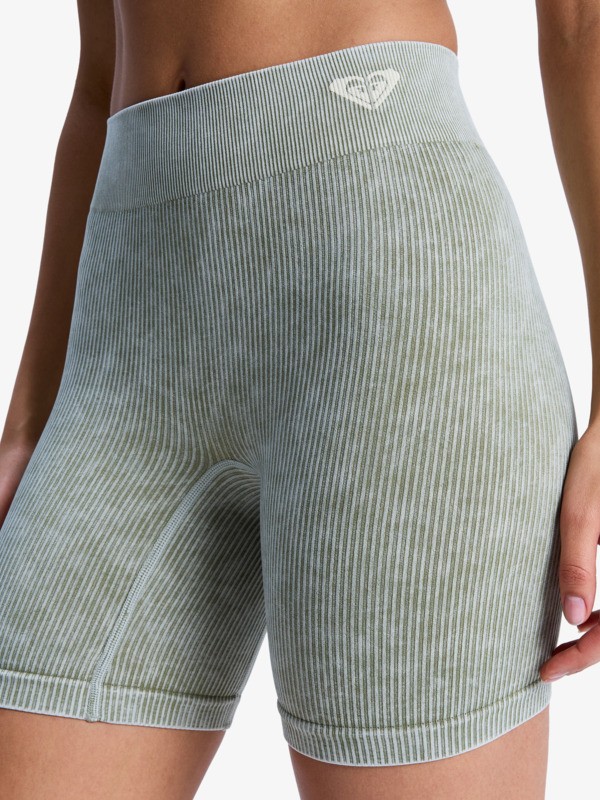 2 Chillout Seamless Washed - Cal&ccedil;&otilde;es de desporto para Mulher Verde ERJNS03567 Roxy