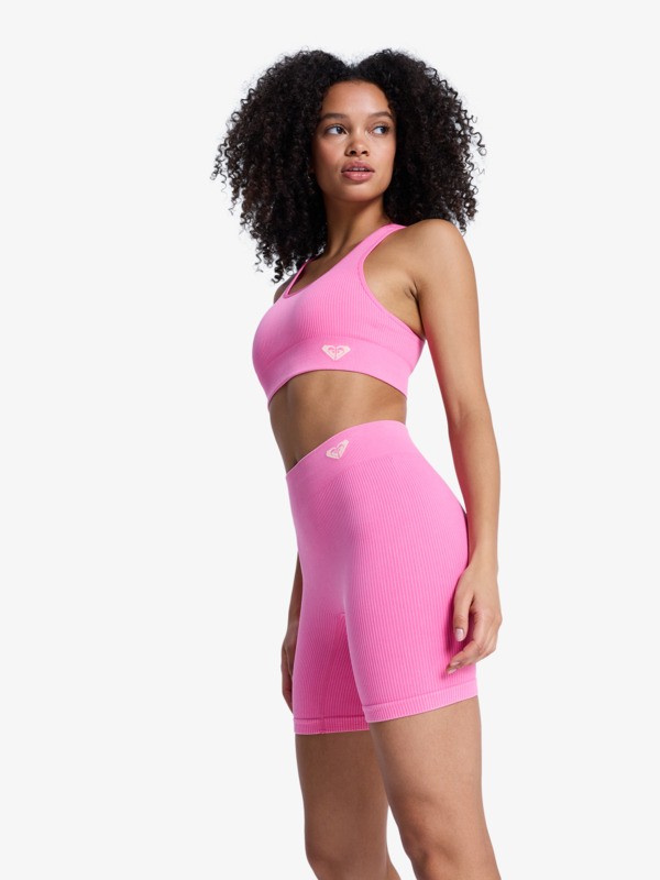 5 Chillout Seamless Washed - Cal&ccedil;&otilde;es de desporto para Mulher Pink ERJNS03567 Roxy