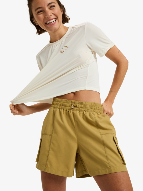 7 Boundless Spirit - Sport Shorts for Women Beige ERJNS03568 Roxy