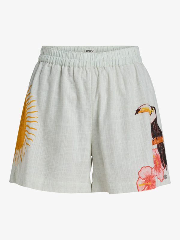 6 Atlas Sunburn Tones - Shorts mit elastischem Bund für Frauen Weiss ERJNS03584 Roxy