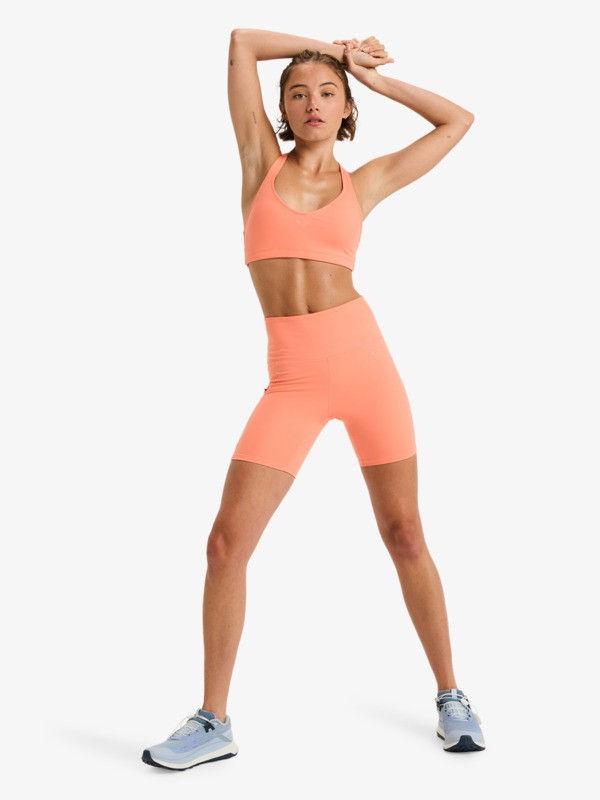 2 Heart Into It Biker - Korte wielrennersbroek voor Dames Orange ERJNS03614 Roxy