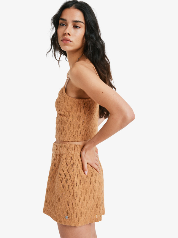 1 Ocean Sounds - Short en crochet pour Femme Marron ERJNS03615 Roxy