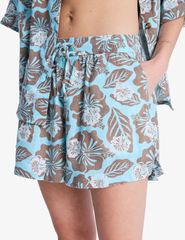 2 Lekeitio Break High Slub - Strandshort voor Dames Brown ERJNS03624 Roxy