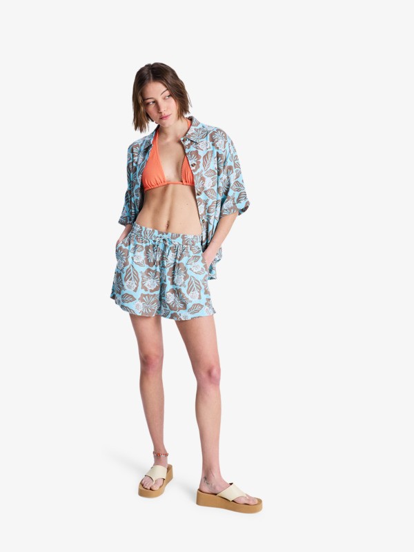 4 Lekeitio Break High Slub - Strandshort voor Dames Brown ERJNS03624 Roxy