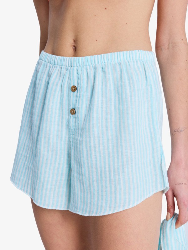 2 Salty Bliss Stripe - Elastische Short voor Dames White ERJNS03626 Roxy