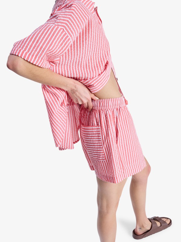 1 Lekeitio Break High Stripe - Cal&ccedil;&otilde;es de praia para Mulher Vermelho ERJNS03628 Roxy