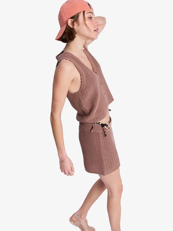 1 Beach Bungalow - Cal&ccedil;&otilde;es de praia para Mulher Marrom ERJNS03630 Roxy