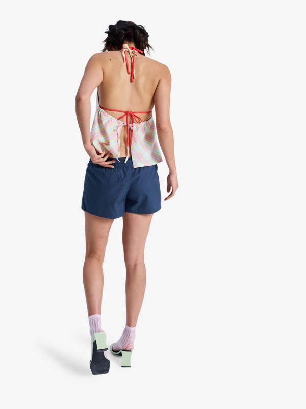 5 Sunlit Smiles - Elasticated Shorts for Women Blue ERJNS03633 Roxy