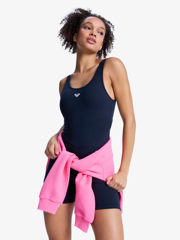 6 Heart Into It - Workout-Einteiler f&uuml;r Frauen Schwarz ERJNS03635 Roxy