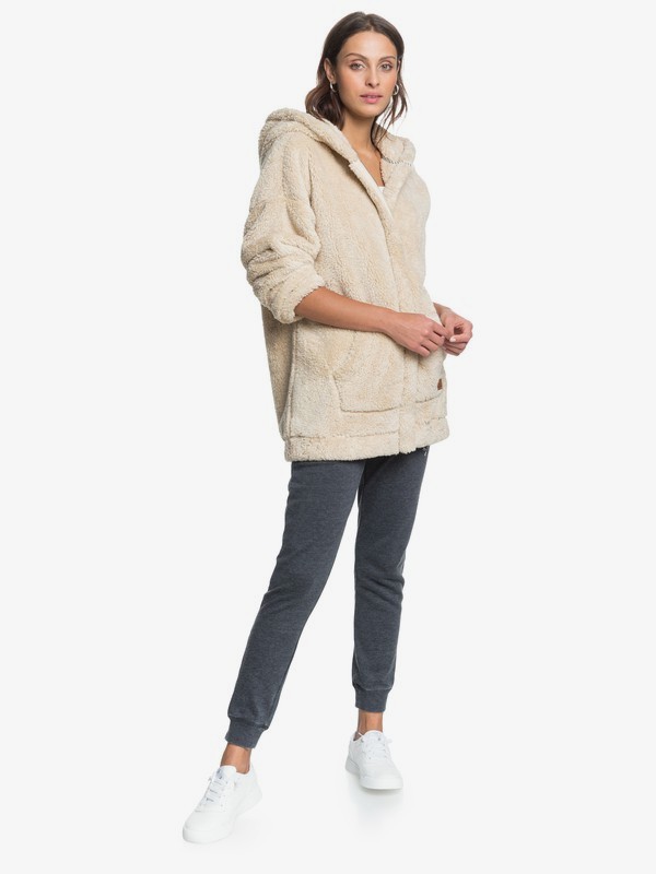 4 Light Of The Night - Hooded Sherpa Jacket for Women  ERJPF03060 Roxy