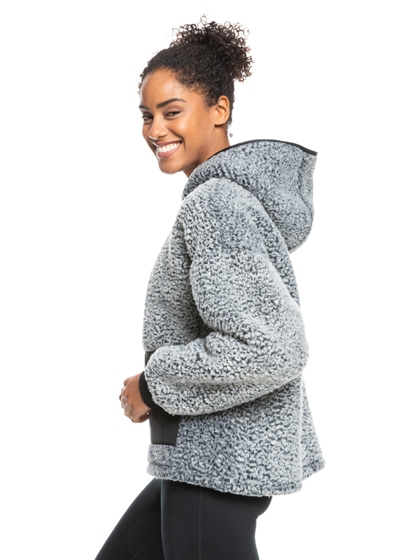 1 Storm Dance - Zip-Up Teddy Fleece for Women Black ERJPF03093 Roxy