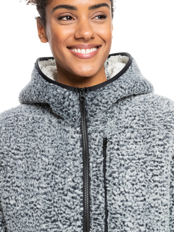 2 Storm Dance - Zip-Up Teddy Fleece for Women Black ERJPF03093 Roxy