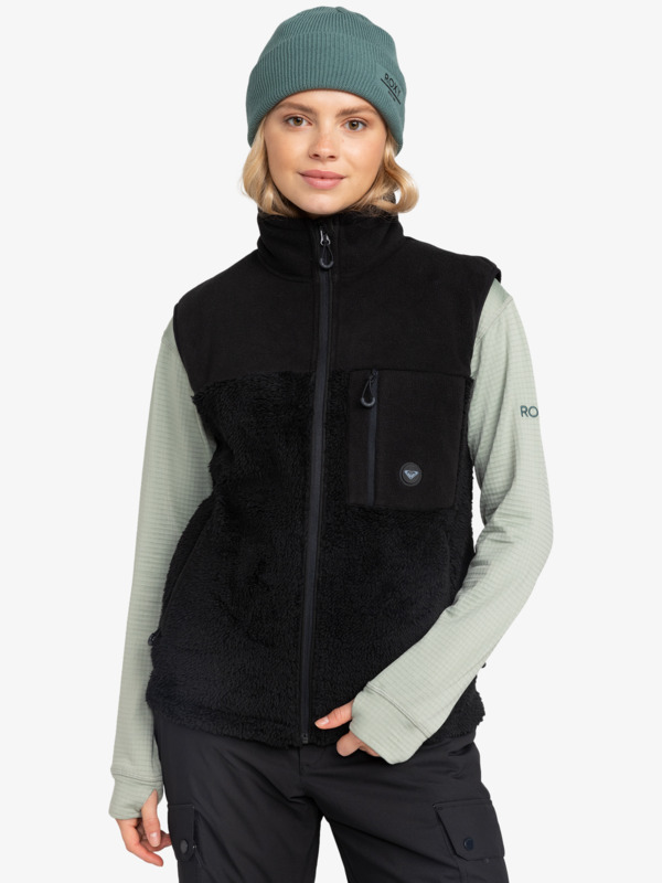 6 Warmlink - Sweater met een Rits voor Dames Black ERJPF03162 Roxy